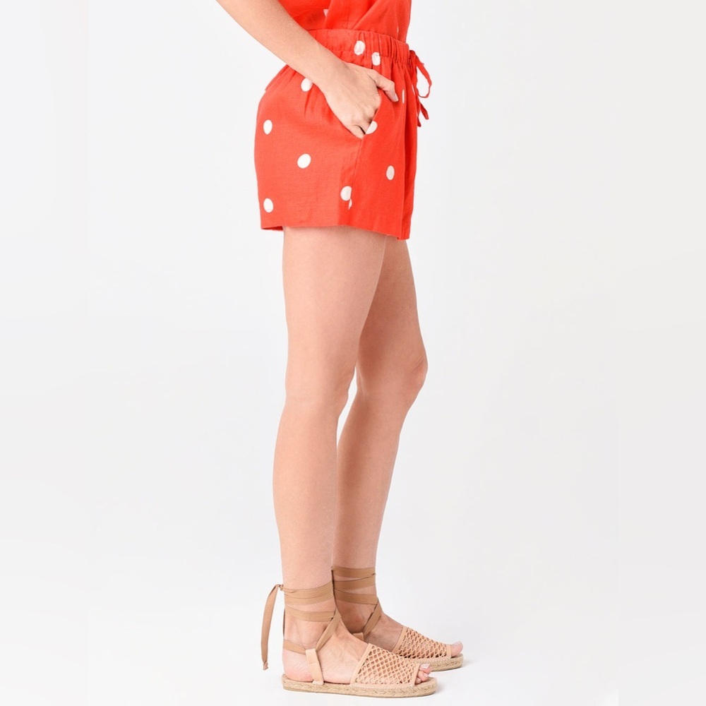 Trovata Birds of Paradis Lone Linen Polka Dot Short - NWOT - Size Medium - Picture 2 of 8